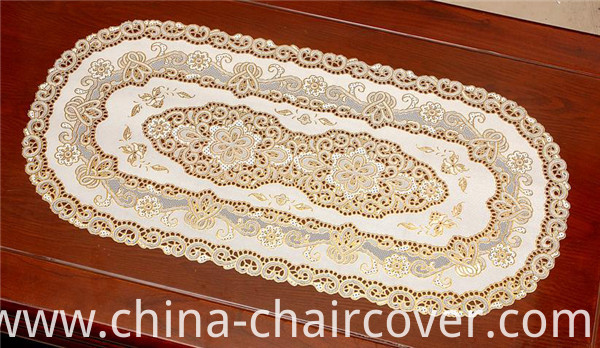 PVC Vinyl Lace Gold Placemat /Placemat with Gold Lace